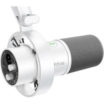 FIFINE K688W, USB, XLR, dynaaminen -mikrofoni, valkoinen FIFINE K688W, USB, XLR, dynaaminen -mikrofoni, valkoinen