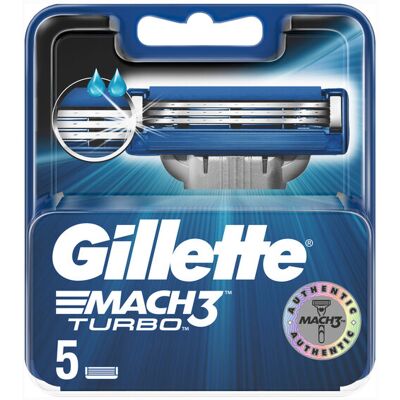 Gillette Mach3 Turbo Partakone - Tarkan parranajo, 15 käyttökertaa, Yhteensopiva Gillette Mach3 Turbo Partakone - Tarkan parranajo, 15 käyttökertaa, Yhteensopiva