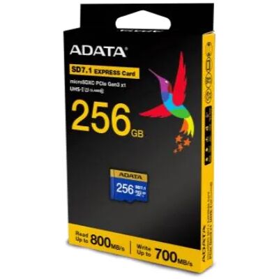 ADATA A-DATA 256 Gt MicroSDXC UHS-II U3 V30 -muistikortti, sininen, keltainen ADATA A-DATA 256 Gt MicroSDXC UHS-II U3 V30 -muistikortti, sininen, keltainen