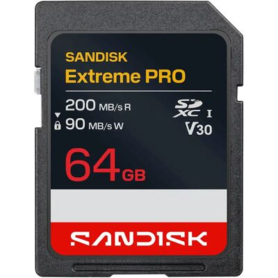 SanDisk Extreme PRO 64 Gt SDXC UHS-I U3 V30 -muistikortti SanDisk Extreme PRO 64 Gt SDXC UHS-I U3 V30 -muistikortti