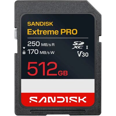 SanDisk Extreme Pro 512 Gt SDXC UHS-I U3 V30 -muistikortti SanDisk Extreme Pro 512 Gt SDXC UHS-I U3 V30 -muistikortti