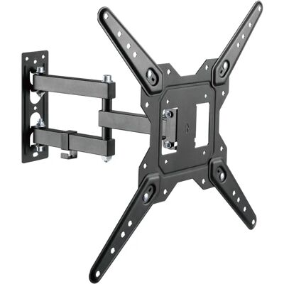 DELTACO OFFICE ARM-0255-B Täysliikkeinen seinäkiinnike 23–55 tuuman näytöille, 30 kg, musta DELTACO OFFICE ARM-0255-B Täysliikkeinen seinäkiinnike 23–55 tuuman näytöille, 30 kg, musta