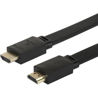 Deltaco HDMI 2.1 Flat -kaapeli, jossa 8K, 5 m, musta Deltaco HDMI 2.1 Flat -kaapeli, jossa 8K, 5 m, musta