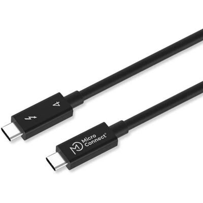 MicroConnect Premium Thunderbolt 4 -kaapeli, jossa 8K, 240 W, 0,5 m, musta MicroConnect Premium Thunderbolt 4 -kaapeli, jossa 8K, 240 W, 0,5 m, musta