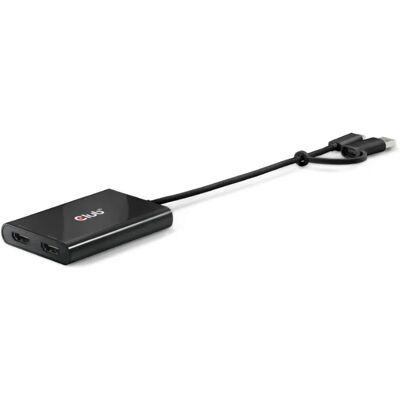 CLUB 3D CSV-1475 2-porttinen USB-C – 2x HDMI -jakaja, musta CLUB 3D CSV-1475 2-porttinen USB-C – 2x HDMI -jakaja, musta