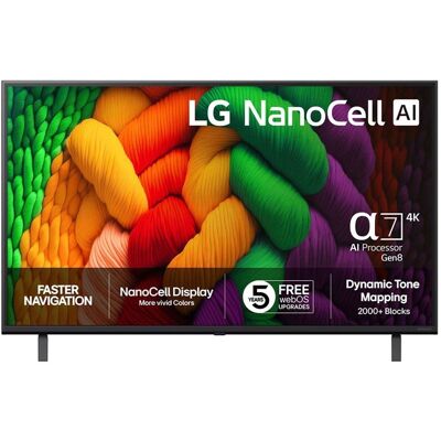 LG NANO8E 65NANO8EA6A 65" 4K NanoCell LED webOS 25 TV, 60 Hz, HDR10, HLG LG NANO8E 65NANO8EA6A 65" 4K NanoCell LED webOS 25 TV, 60 Hz, HDR10, HLG