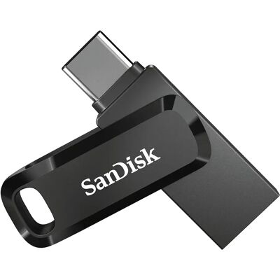 SanDisk Ultra Dual Drive Go USB-C / USB-A 3.2 Gen 1 256 Gt -muistitikku, harmaa SanDisk Ultra Dual Drive Go USB-C / USB-A 3.2 Gen 1 256 Gt -muistitikku, harmaa