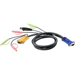 ATEN KVM-kablage SPHD15ha/2x3,5mm ha -1xUSB A ha/2x3,5mm ha/HD15ha, 2m ATEN KVM-kablage SPHD15ha/2x3,5mm ha -1xUSB A ha/2x3,5mm ha/HD15ha, 2m