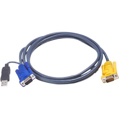 ATEN, KVM-kablage, SPHD15 ha till HD15 ha & USB Typ A ha, 6m ATEN, KVM-kablage, SPHD15 ha till HD15 ha & USB Typ A ha, 6m