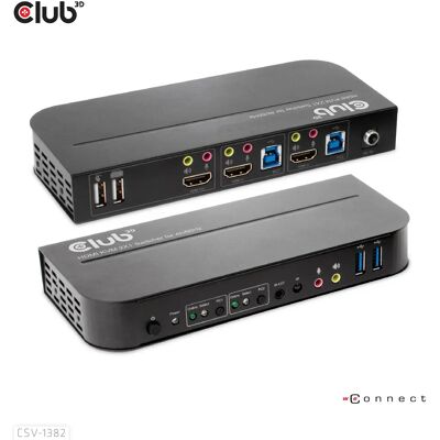Club 3D CSV-1382 - KVM-kytkin, musta Club 3D CSV-1382 - KVM-kytkin, musta