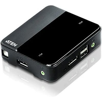ATEN KVM-switch, 1-2, DisplayPort, USB, 3,5mm, UHD, 1,8m, svart ATEN KVM-switch, 1-2, DisplayPort, USB, 3,5mm, UHD, 1,8m, svart