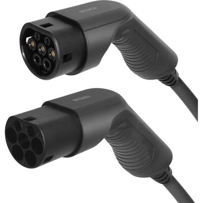 DELTACO e-Charge EV-3215 Mode 3 sähköauton latauskaapeli Type 2 - Type 2, 3-vaihe, 16A, 11kW, 5m, Musta DELTACO e-Charge EV-3215 Mode 3 sähköauton latauskaapeli Type 2 - Type 2, 3-vaihe, 16A, 11kW, 5m, Musta