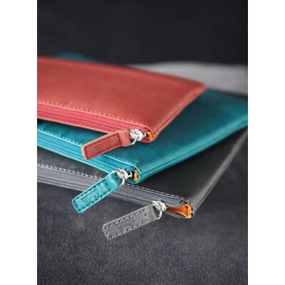 Rhodia Nahkainen Pussi Vetoketjulla - For Tablet & Smartphone Rhodia Nahkainen Pussi Vetoketjulla - For Tablet & Smartphone