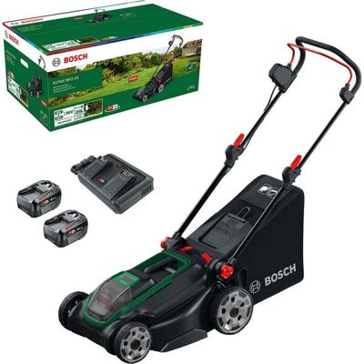 Bosch Rotak 18V2-43 Akkuruohonleikkuri 36V 4Ah 43 cm 50 l Bosch Rotak 18V2-43 Akkuruohonleikkuri 36V 4Ah 43 cm 50 l
