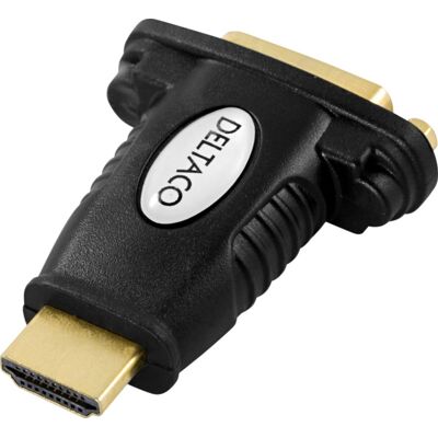 Deltaco HDMI – DVI-D Single Link -sovitin, musta Deltaco HDMI – DVI-D Single Link -sovitin, musta