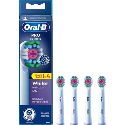 Oral-B Pro 3D X-muotoiset harjakset & ainutlaatuinen kiillotuskupin pakkaus 4 Oral-B Pro 3D X-muotoiset harjakset & ainutlaatuinen kiillotuskupin pakkaus 4