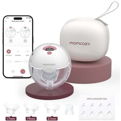 MOMCOZY M5 älykäs kannettava -rintapumppu, kaksipakkaus, punainen MOMCOZY M5 älykäs kannettava -rintapumppu, kaksipakkaus, punainen