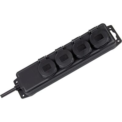 Brennenstuhl virtapaneeli, 4xCEE 7/4, 1xCEE 7/7, IP 44, 2m kaapeli, musta Brennenstuhl virtapaneeli, 4xCEE 7/4, 1xCEE 7/7, IP 44, 2m kaapeli, musta