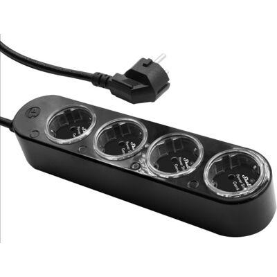 Shelly Power Strip 4 Gen4 -4-paikkainen tehoa mittaava ohjelmoitava WiFi- / Zigbee-jatkojohto, musta Shelly Power Strip 4 Gen4 -4-paikkainen tehoa mittaava ohjelmoitava WiFi- / Zigbee-jatkojohto, musta