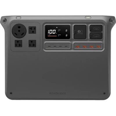 DJI Power 2000 kannettava latausasema, 2048 wattituntia, 2000 wattia, harmaa DJI Power 2000 kannettava latausasema, 2048 wattituntia, 2000 wattia, harmaa