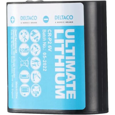 Deltaco CR-P2 Litiumparisto - 6V - Sininen Deltaco CR-P2 Litiumparisto - 6V - Sininen