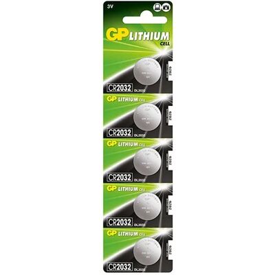 GP BATTERIES LITHIUM BUTTON CELL CR2032 GP BATTERIES LITHIUM BUTTON CELL CR2032