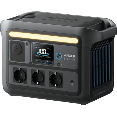 Kannettava Virtalähde Anker Solix C800X - 768Wh, 1200W, Teltta Valo Kannettava Virtalähde Anker Solix C800X - 768Wh, 1200W, Teltta Valo