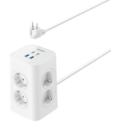 Anker 12-in-1 USB Power Strip - jatkojohto, valkoinen Anker 12-in-1 USB Power Strip - jatkojohto, valkoinen