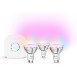 Philips Hue Essential GU10 -kohdelamppu 3 KPL + Bridge Philips Hue Essential GU10 -kohdelamppu 3 KPL + Bridge