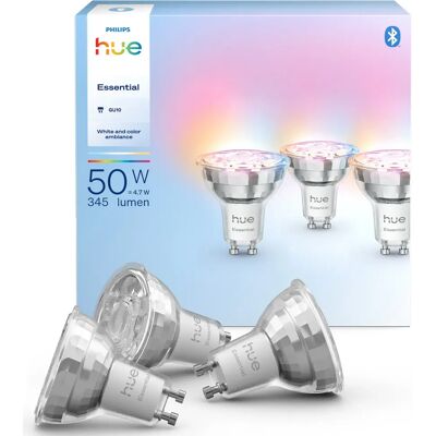 Philips Hue Essential GU10 3-pack - Älykäs kohdelamppu, valkoinen Philips Hue Essential GU10 3-pack - Älykäs kohdelamppu, valkoinen