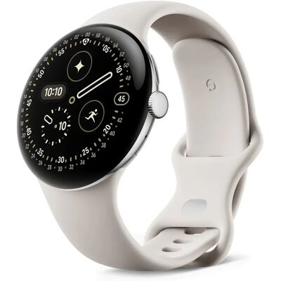 Google Pixel Watch 4 45mm AMOLED -älykello, Silver/Porcelain Google Pixel Watch 4 45mm AMOLED -älykello, Silver/Porcelain