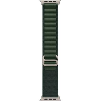 Apple Watch 49 mm -Alpine-ranneke, Tummanvihreä / Luonnontitaani, Pieni Apple Watch 49 mm -Alpine-ranneke, Tummanvihreä / Luonnontitaani, Pieni
