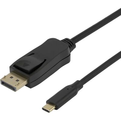 Deltaco USB-C – DisplayPort 1.4 -kaapeli, kaksisuuntainen, 2 m, musta Deltaco USB-C – DisplayPort 1.4 -kaapeli, kaksisuuntainen, 2 m, musta