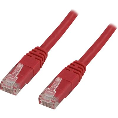 Deltaco Cat5e U/UTP RJ45 0.5m -verkkokaapeli, punainen Deltaco Cat5e U/UTP RJ45 0.5m -verkkokaapeli, punainen