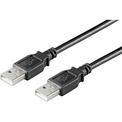 MICROCONNECT USB2.0 A-A 0,1m M-M, Black MICROCONNECT USB2.0 A-A 0,1m M-M, Black