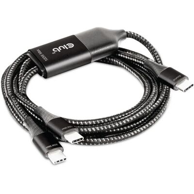 Club 3D CAC-1527 USB-C -lataushaaroituskaapeli, 100 W, 1,83 m, musta Club 3D CAC-1527 USB-C -lataushaaroituskaapeli, 100 W, 1,83 m, musta