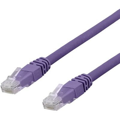 Deltaco Violetti Cat6A Verkkokaapeli 1m - Halogeeniton, LSZH Deltaco Violetti Cat6A Verkkokaapeli 1m - Halogeeniton, LSZH