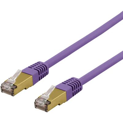 Deltaco Violetti Cat 6A Verkkokaapeli - 50cm - RJ45 - Halogeeniton Deltaco Violetti Cat 6A Verkkokaapeli - 50cm - RJ45 - Halogeeniton