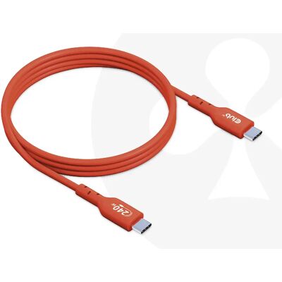 Club 3D USB 2.0 EPR USB-C -kaapeli, 240 W, 1 m, oranssi Club 3D USB 2.0 EPR USB-C -kaapeli, 240 W, 1 m, oranssi