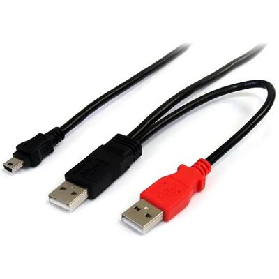 StarTech USB-A – Mini USB -Y-kaapeli, 1,8 m, musta/punainen StarTech USB-A – Mini USB -Y-kaapeli, 1,8 m, musta/punainen