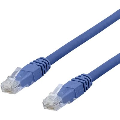 Deltaco Tp-60Bau Ethernet-kaapeli - 0,5m - Sininen - Cat 6A Deltaco Tp-60Bau Ethernet-kaapeli - 0,5m - Sininen - Cat 6A
