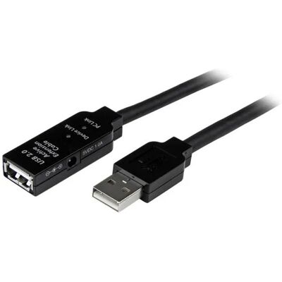 StarTech USB 2.0 -jatkokaapeli, 10 m, musta StarTech USB 2.0 -jatkokaapeli, 10 m, musta