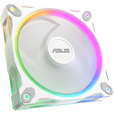 ASUS Prime MR120, 120 mm, liukulaakeri, PWM ARGB -tuuletin, valkoinen ASUS Prime MR120, 120 mm, liukulaakeri, PWM ARGB -tuuletin, valkoinen