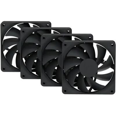 HYTE FA12 PWM -tuuletinsarja, 120 mm, nestelaakeri, 4 kpl, musta HYTE FA12 PWM -tuuletinsarja, 120 mm, nestelaakeri, 4 kpl, musta