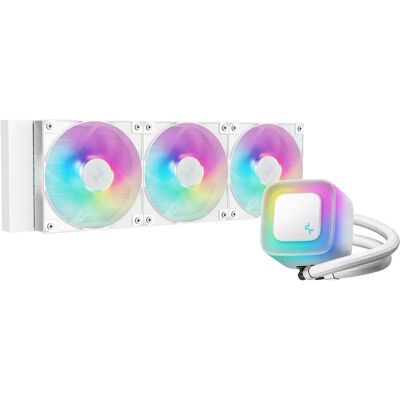 DEEPCOOL LE360 V2 360mm ARGB -nestejäähdytin, valkoinen DEEPCOOL LE360 V2 360mm ARGB -nestejäähdytin, valkoinen