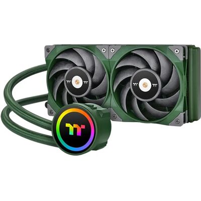 Thermaltake TOUGHLIQUID Sync 240mm ARGB -nestejäähdytin, vihreä Thermaltake TOUGHLIQUID Sync 240mm ARGB -nestejäähdytin, vihreä