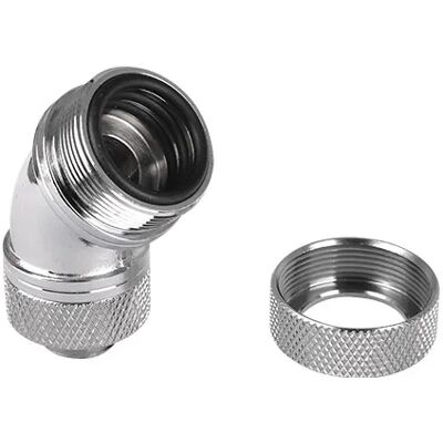 Thermaltake Pacific G1/4 PETG Tube 45-Degree compression 16mm OD - Chrome Thermaltake Pacific G1/4 PETG Tube 45-Degree compression 16mm OD - Chrome