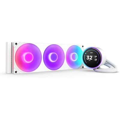 NZXT Kraken Elite 360mm RGB -nestejäähdytin, valkoinen NZXT Kraken Elite 360mm RGB -nestejäähdytin, valkoinen