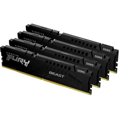 Kingston FURY Beast 128 Gt (4 x 32 Gt) DDR5 5200 MHz, CL40 -muisti (XMP) Kingston FURY Beast 128 Gt (4 x 32 Gt) DDR5 5200 MHz, CL40 -muisti (XMP)