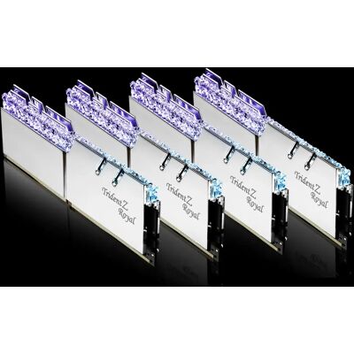 G.SKILL Trident Z Royal RGB 64 Gt (4 x 16 Gt) DDR4 3200 MHz, CL16 -muisti, hopea (XMP) G.SKILL Trident Z Royal RGB 64 Gt (4 x 16 Gt) DDR4 3200 MHz, CL16 -muisti, hopea (XMP)